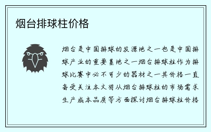 烟台排球柱价格