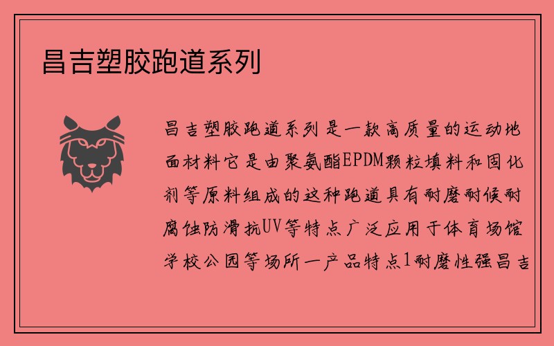 昌吉塑胶跑道系列