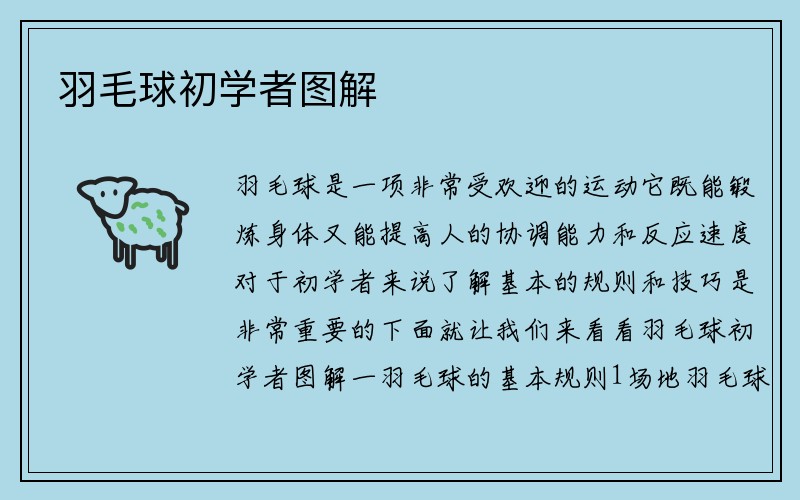 羽毛球初学者图解